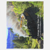 ドゥランゴヴィンテージ蒸気列車 – 名前の追加 フリースブランケット (正面)