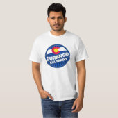 ドゥランゴ・コロラド州旗のバーストTシャツ Tシャツ (正面フル)