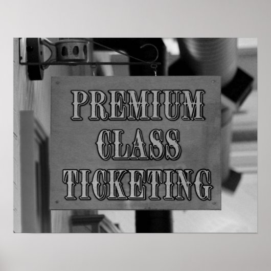 ドゥランゴ&シルバートン鉄道の発券標識B/W ポスター (正面)