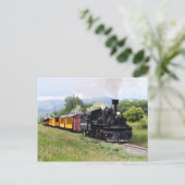 ドゥランゴ&シルバートン鉄道技師のチェックトラック ポストカード (スタンド正面)