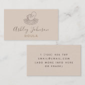 ドゥラ助産師誕生コーチボエレガントホフローラベビー 名刺 (正面/裏面)