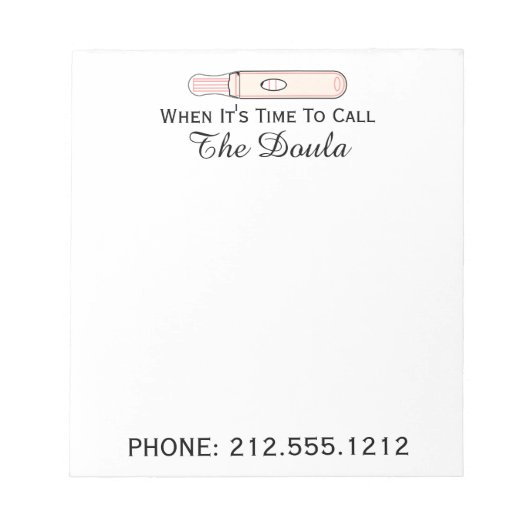 ドゥラ妊娠と呼ぶ時が ノートパッド (正面)