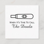 ドゥラ妊娠を呼びシンプル出す時間 スクエア名刺 (正面)