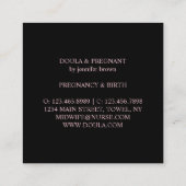 ドゥラ妊娠ナースママ誕生コーチ新生児 スクエア名刺 (裏面)