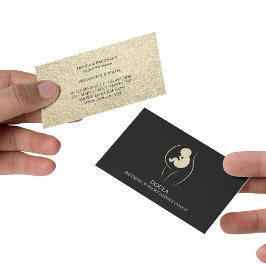 ドゥラ妊娠ナース助産師誕生コーチ金ゴールド 名刺