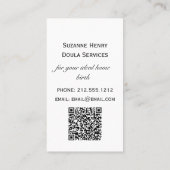 ドゥラ妊娠ハートQrコードを呼び出す時間 名刺 (裏面)