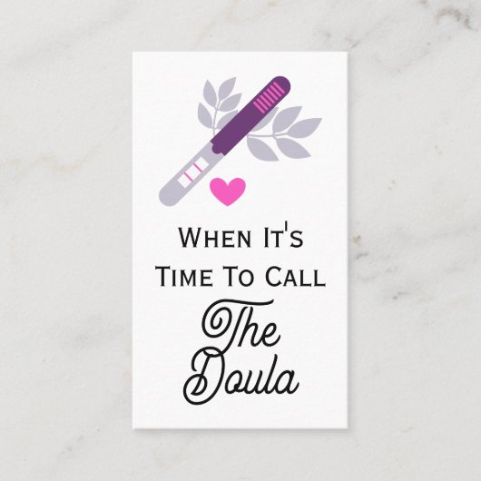 ドゥラ妊娠ハートQrコードを呼び出す時間 名刺 (正面)