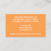 ドゥラ新生児スリーピングオンクラウドオレンジ 名刺 (裏面)