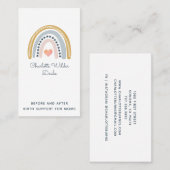 ドゥラ誕生コーチウォーターカラーレインボービジネスカード 名刺 (正面/裏面)