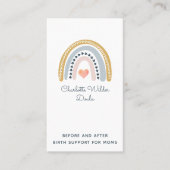 ドゥラ誕生コーチウォーターカラーレインボービジネスカード 名刺 (正面)