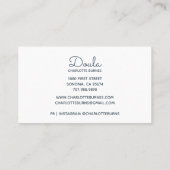 ドゥラ誕生コーチウォーターカラーレインボー 名刺 (裏面)