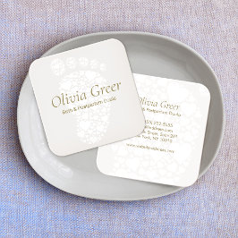 ドゥラ誕生コーチ助産師乳児足 スクエア名刺