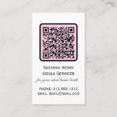 ドゥラ誕生パルタムピンク妊娠 名刺 (裏面)