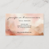 ドゥラ誕生水の色の妊娠ベビー 生まれたばかりの 名刺 (裏面)