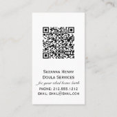 ドゥラ誕生産後お洒落妊娠 名刺 (裏面)