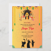 ドゥルガプジャナブラトリベンガルフローライベントリスト 招待状 (正面)