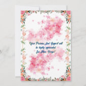 ドゥルガプジャナブラトリベンガルフローラ 招待状 (裏面)