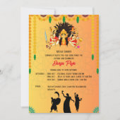 ドゥルガプジャナブラトリベンガル 招待状 (正面)