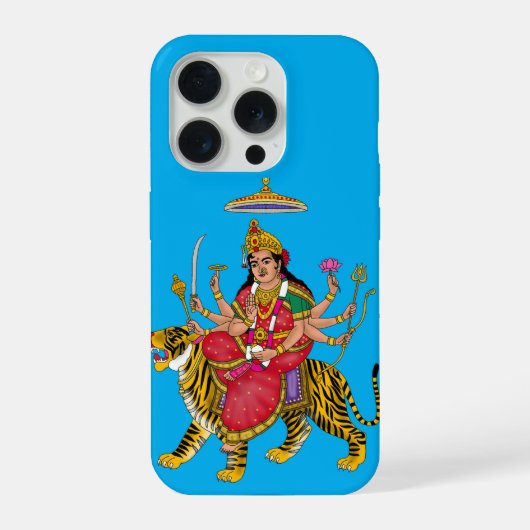 ドゥルガー女神の携帯カバー iPhoneケース (裏面)