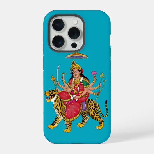 ドゥルガ女神の携帯カバー iPhoneケース (裏面)