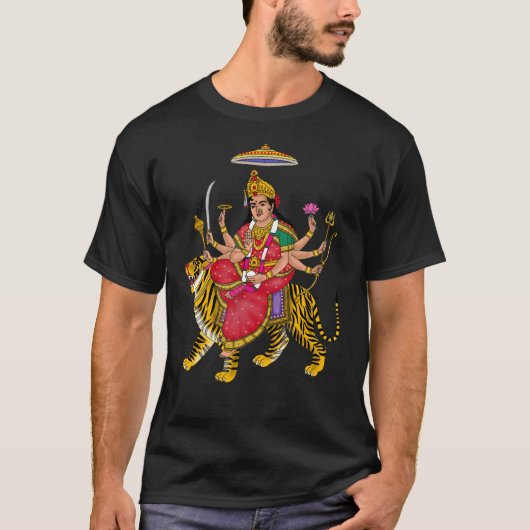 ドゥルガ女神Tシャツ Tシャツ (正面)