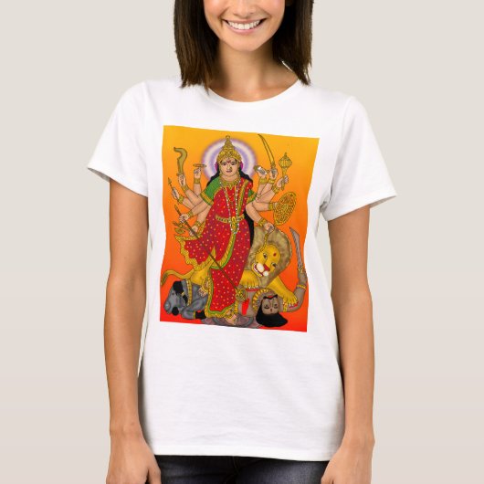 ドゥルガ女神Tシャツ Tシャツ (正面)