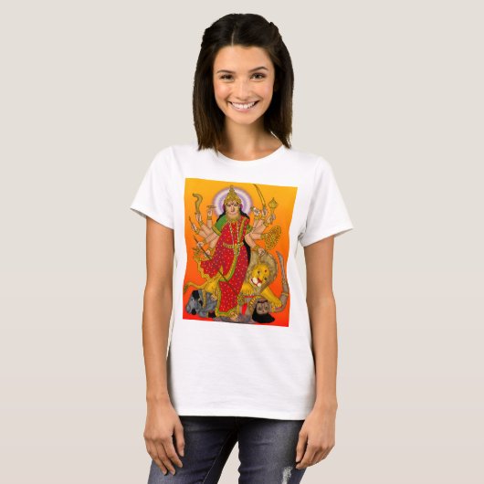 ドゥルガ女神Tシャツ Tシャツ (正面フル)