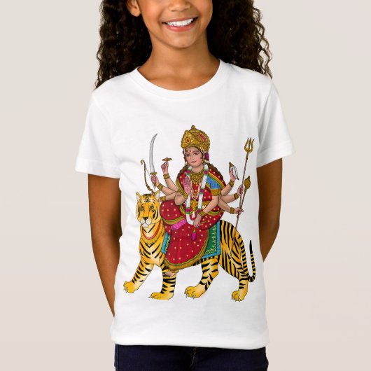 ドゥルガ女神Tシャツ Tシャツ (正面)
