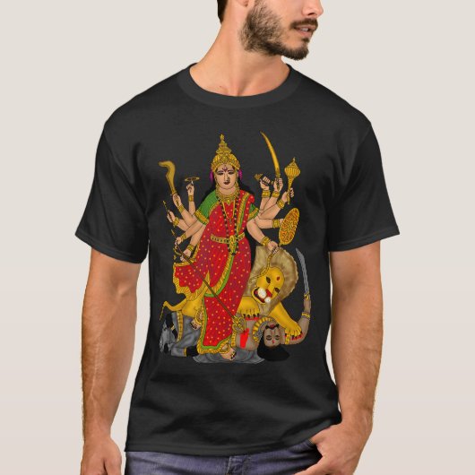 ドゥルガ女神Tシャツ Tシャツ (正面)