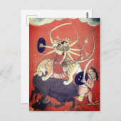 ドゥルガ語 – マザー女神 ポストカード (正面/裏面)