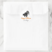 ドゥルブラックキャットカスタムハロウィーンステッカー ラウンドシール (バッグ)