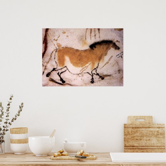 ドゥンホース – 先史時代の洞窟絵画のポスタープリント ポスター (キッチン)