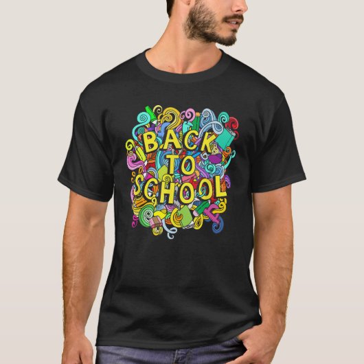 ドゥーで新学期の精神をカラフル燃やす Tシャツ (正面)