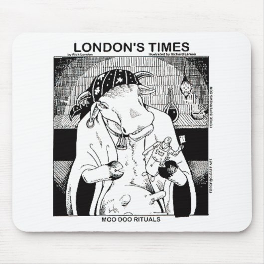 ドゥーのモー儀式ニューオーリンズ牛のギフトおもしろい マウスパッド (正面)