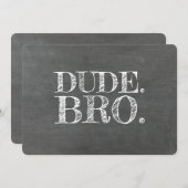 ドゥーデブロおもしろいグロムスマンまたは花婿介添人提案 招待状 (正面/裏面)