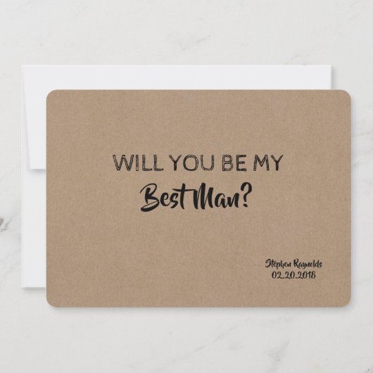 ドゥーデブロおもしろいグロムスマンまたは花婿介添人提案 招待状 (裏面)