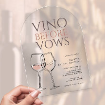 ドゥードゥルイラスト Vino Before Vows ブライダルシャワー