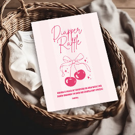 ドゥードルさくらんぼオントップおむつラッフル エンクロージャーカード