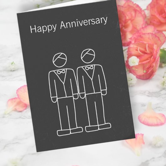 ドゥードルさんとドゥードルさんの結婚記念日 カード