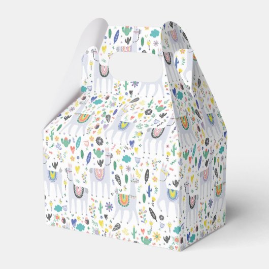 ドゥードルアルパカ模様 フェイバーボックス (正面サイド)