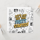 ドゥードルアートエクスプロージョン バースデイデザイン カード (正面/裏面インサイチュ)