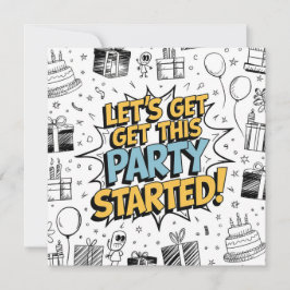 ドゥードルアートエクスプロージョン バースデイデザイン カード