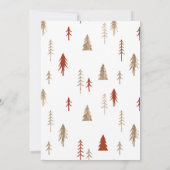 ドゥードルアート ツリー クリスマス フォト グリーティング 招待状 (裏面)