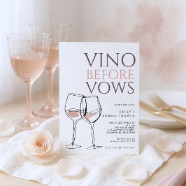 ドゥードルイラスト Vino Before Vows ブライダルシャワー 招待状
