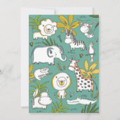 ドゥードルサファリベイビーシャワー 招待状 (裏面)