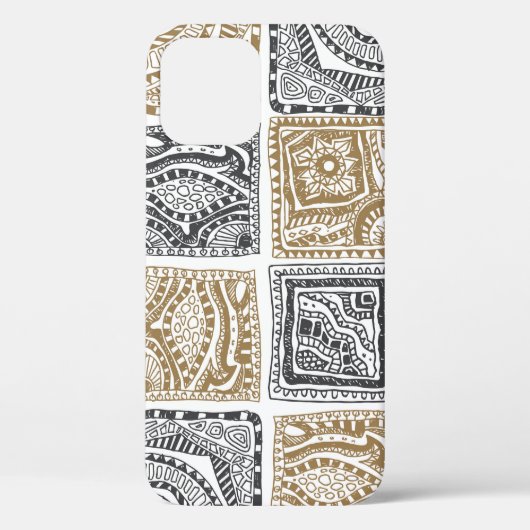 ドゥードルジオメトリック、ヴィンテージ抽象芸術パターン。 Case-Mate iPhoneケース (裏面)