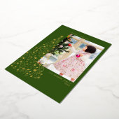 ドゥードルスター ツリー グリーン 縦型 リアルホイル ホリデーカード 箔シーズンカード (回転した状態)