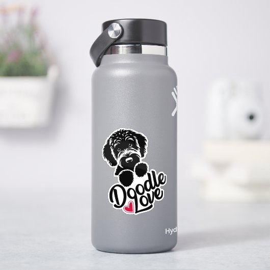 ドゥードル犬の愛 シール (HydroFlask)