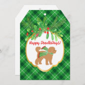 ドゥードル犬グリーンプレイドホリデー (正面/裏面)