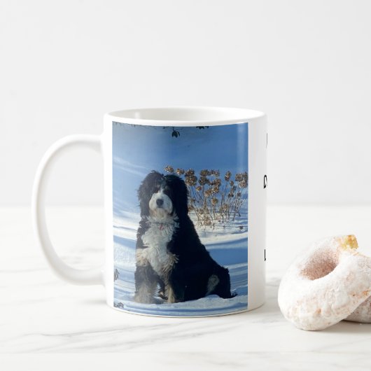 ドゥードル犬愛好家のためのおもしろインテリアマグ コーヒーマグカップ (ドーナツ)